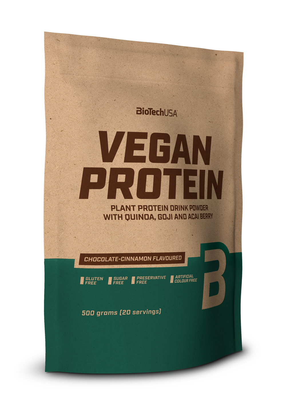 BioTechUSA Vegánsky proteín čokoláda-škorica 500 g - 59143