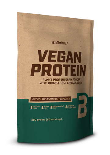 BioTechUSA Vegánsky proteín čokoláda-škorica 500 g - 59143