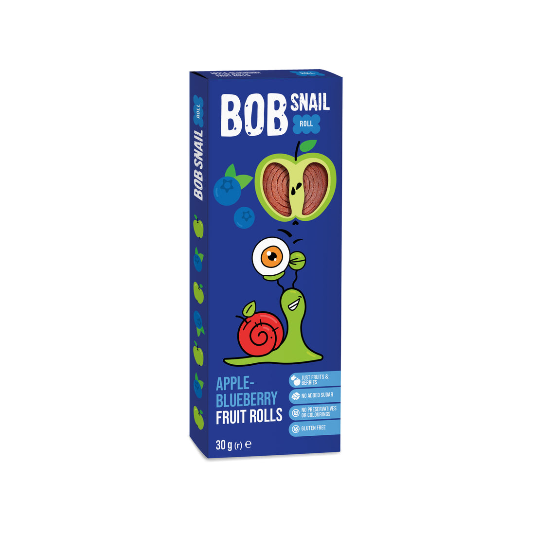 BOB SNAIL Ovocná rolka jablko-čučoriedka 30 g - 88356