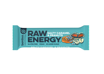 BOMBUS RAW ENERGY tyčinka so slaným karamelom a arašidmi 50 g - 87092