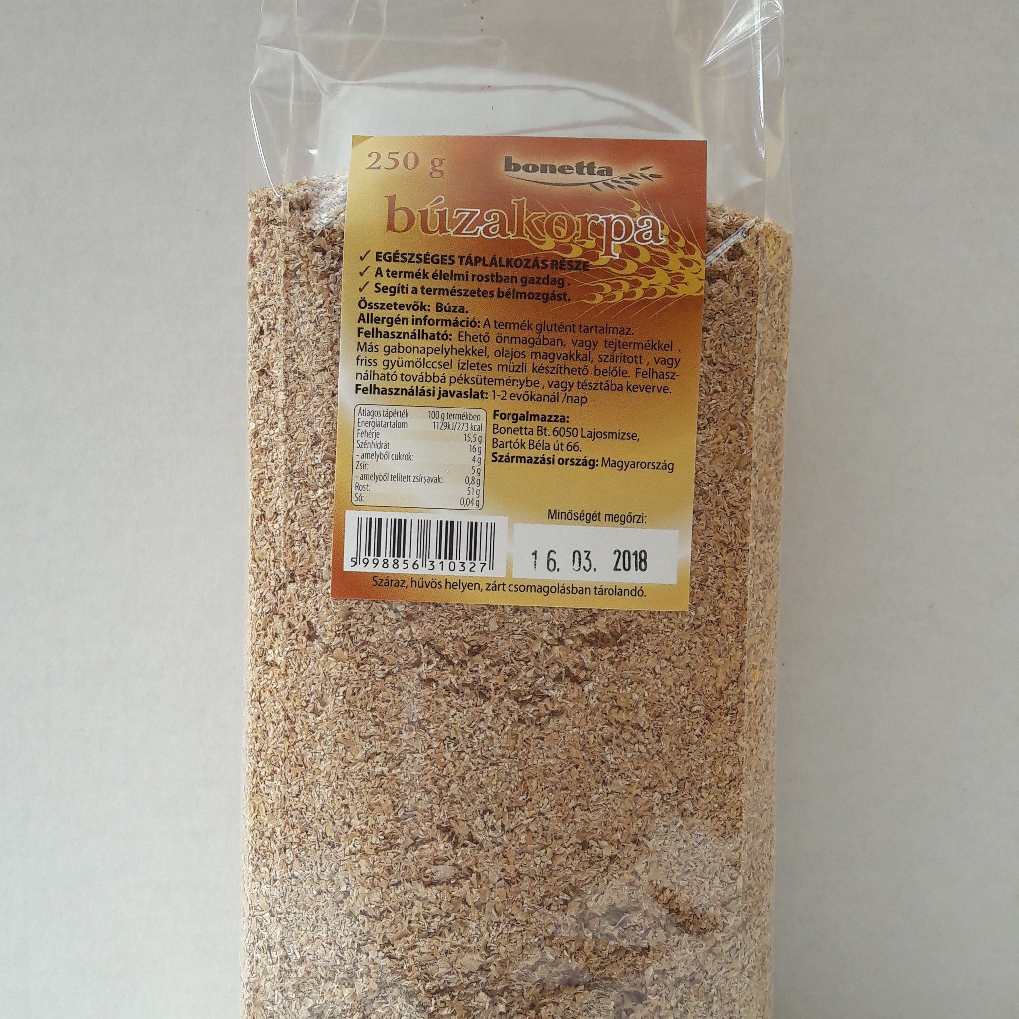 Bonetta jedlá pšeničná kôra 250 g