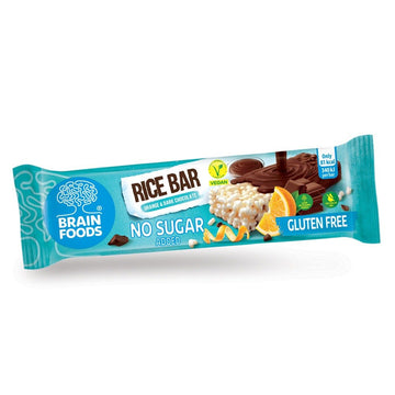 Brain Foods Ryžová tyčinka s pomarančom a horkou čokoládou 18 g - 97238