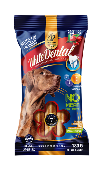 Buster brambory dental stick bez mäsa vitamíny stredné 10-25 kg 180 g