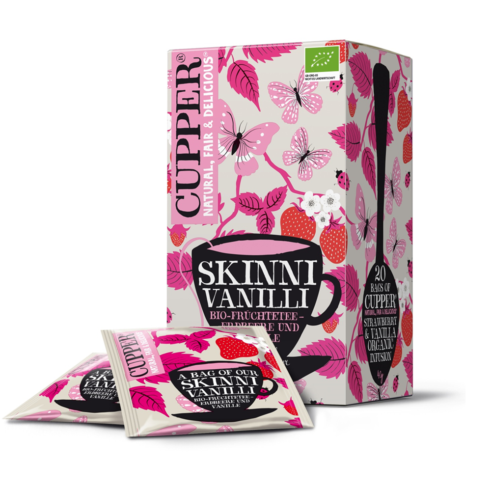 Cupper Bio Ovocný čaj s jahodami a vanilkou 40 g - 58255