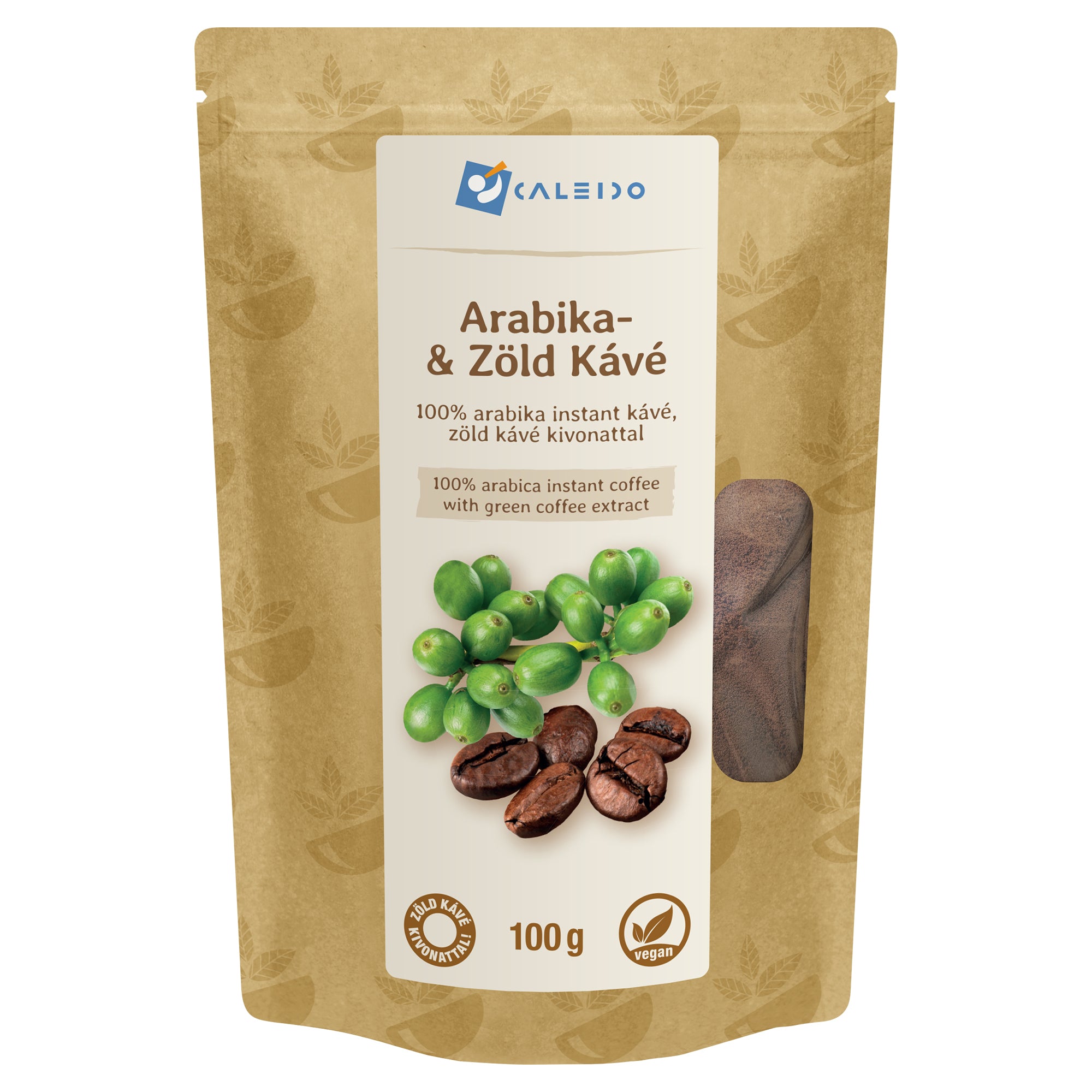 Caleido Instantná káva Arabica so zeleným kávovým extraktom 100 g - 29054