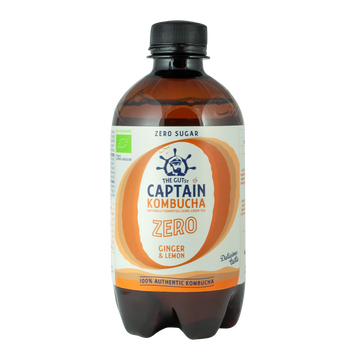 Captain bio kombucha živá kvetinová nápojová zóna ginger-citrom 400 ml