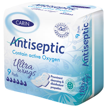 Carin antiseptický ultra tenký krídlový inibet 9 kusov