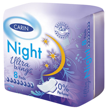 Carin ultra night ultra tenký krídlový chvost 8 kusov