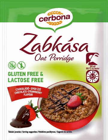 Cerbona ovsená kaša s jahodovo-čokoládovou príchuťou 50 g - 83087