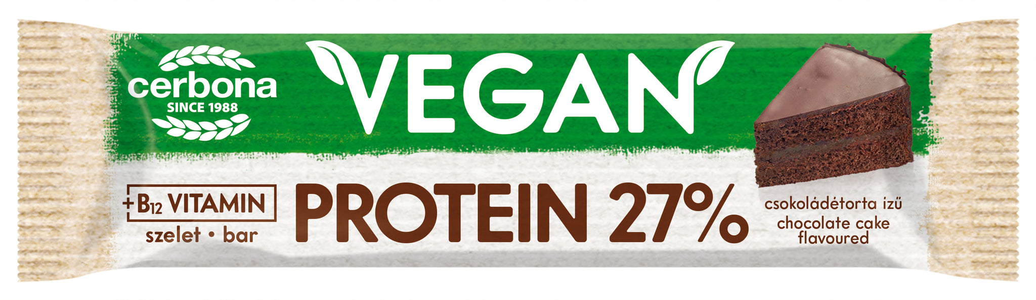 Cerbona vegánske rezané proteíny čokoládový koláč 40 g