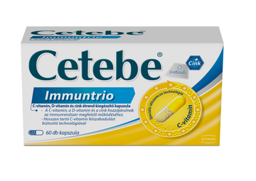 Cetebe Immuntrio c vitamín + d- vitamín + zinok 60 kapsúl