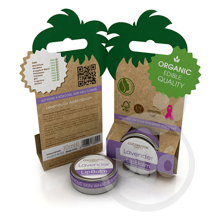 Coconutoil cosmetics bio lip balzam lavandule 10 ml