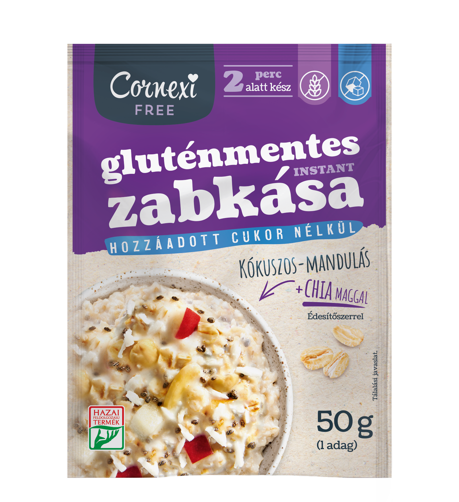 Cornexi bezlepková ovsená kaša s kokosom a mandľami 50 g - 97528