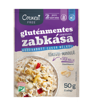 Cornexi bezlepková ovsená kaša s kokosom a mandľami 50 g - 97528