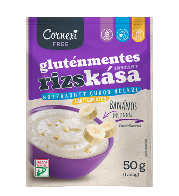 Cornexi bezgluténová ryža banánová bez pridaného cukru, so sladidlami 50 g