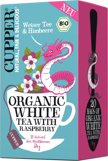 Cupper Biely čaj s príchuťou malín 34 g - 91071
