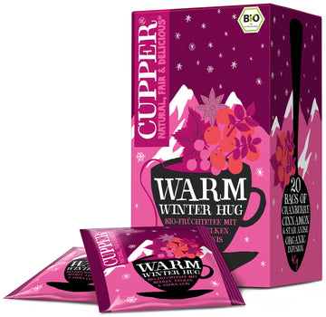 CUPPER Bio bylinný čaj s hrejivou škoricou, badiánom a brusnicami, 40 g - 91602