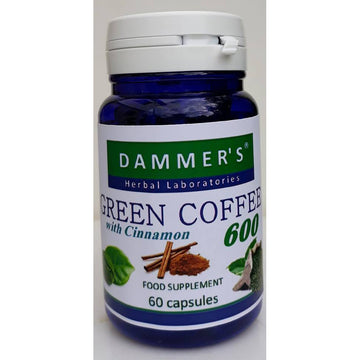 Dammers green coffee 600 zelená káva + kávová kôra 600 kapsúl 60 kusov