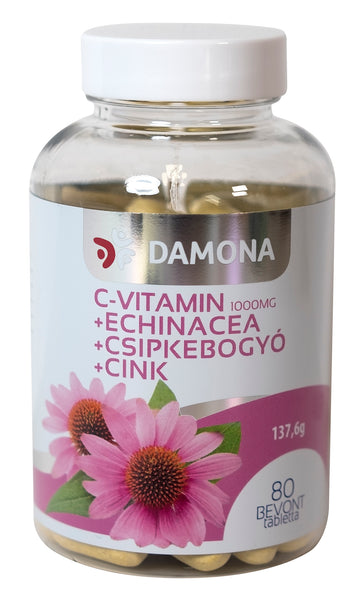 Damona vitamín C 1000 mg + echinacea + česnek + zinok 80 tabliet