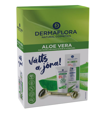 Dermaflora 0% dekoratívna krabica (hydrogel + micelový obliehateľ + masážny prostriedok na tvár) aloe 1 kus