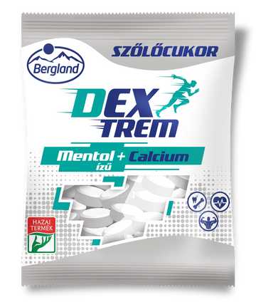Dextreme Hroznový cukor s mentolovou príchuťou a vápnikom 70 g - 84323