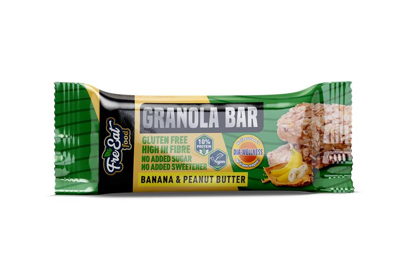 Dia-Wellness freeat food granola bar s rastlinnou bielkovinou 50 g