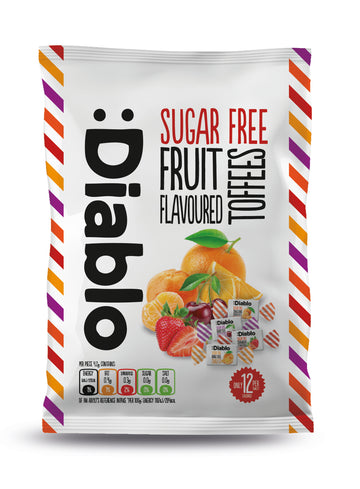 Diablo ovocné toffees bez cukru 75 g - 82180