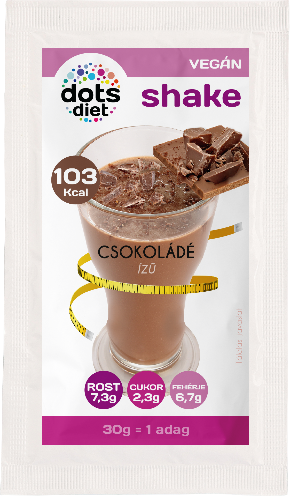Dotsdiet shake prášok s čokoládovou príchuťou 30 g - 95294