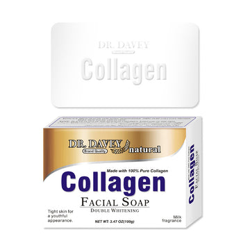 Dr. Davey's natural kollagénové hydratujúce čistiace mydlo na tvár, 100% čistý kollagen 100 g