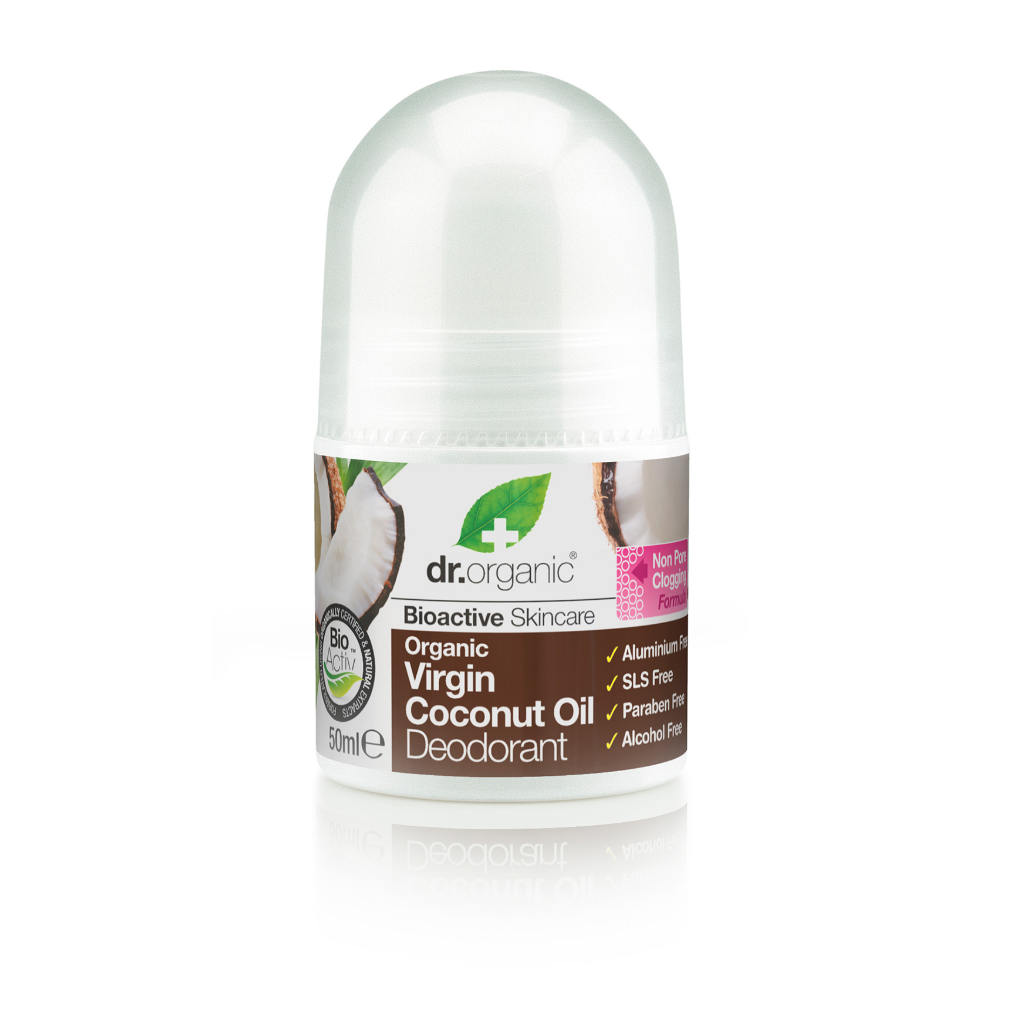 Dr Organic organický roll-on dezodorant s panenským kokosovým olejom 50 ml - 39677