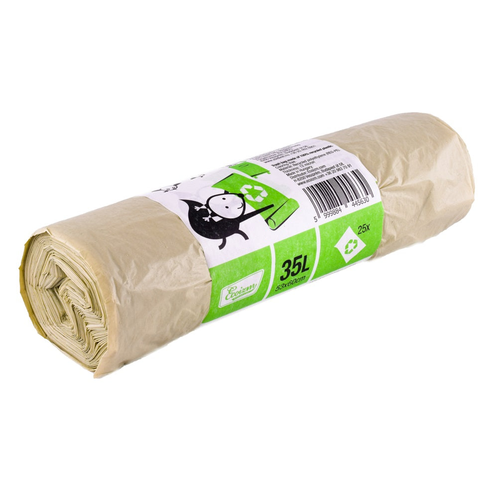 Zelená Recyclingová odpadková taška - 35 litrov - 25 kusov