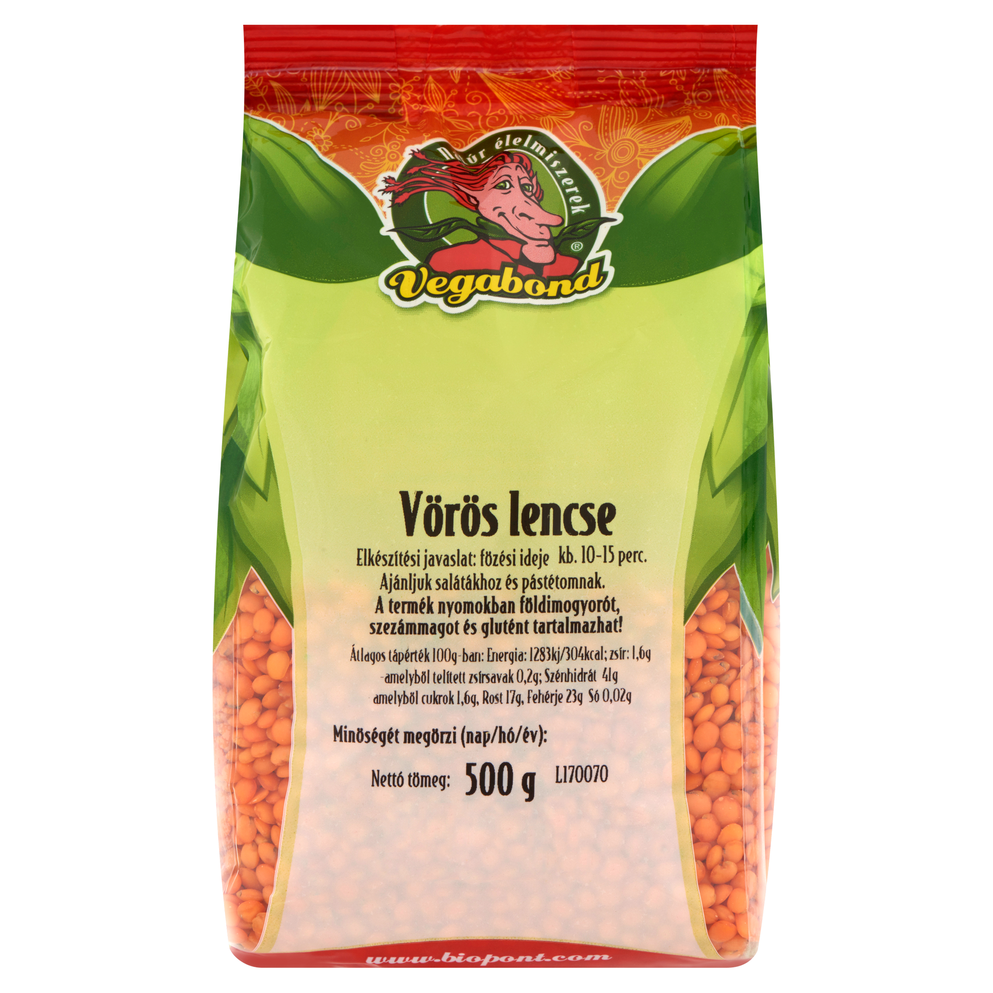 Vegabond červená šošovica 500 g - 34152
