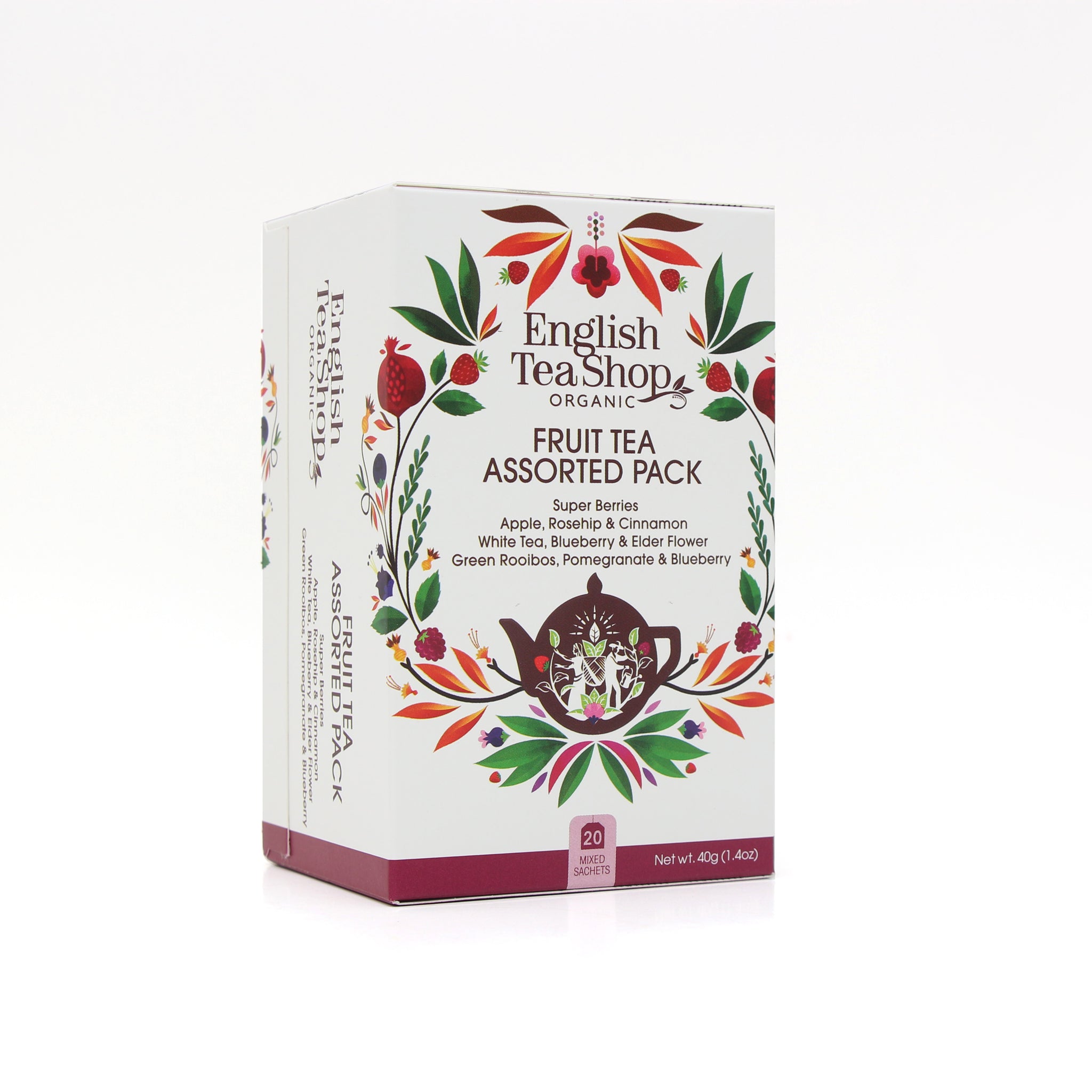 English Tea Shop Bio & FairTrade Ovocný čajový výber 4 príchute 20 filtrov 40 g - 91592