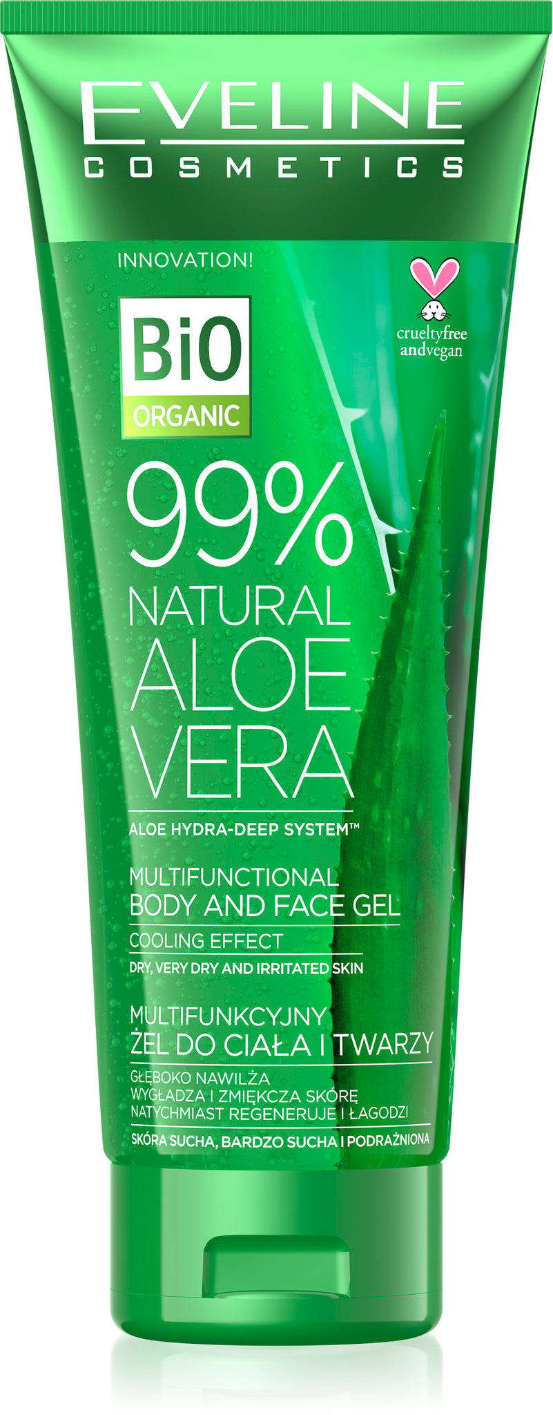 Eveline 99% Aloe Vera Multifunkčný gél na telo a tvár 250 ml - 84498