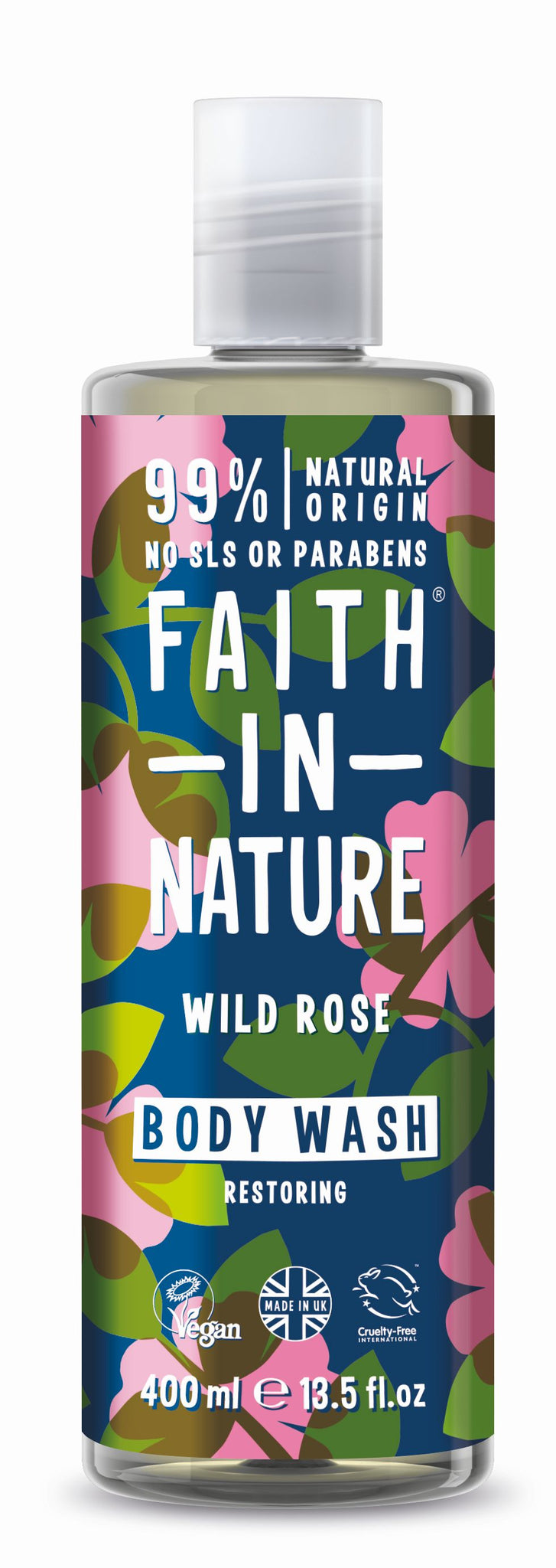 Faith in Nature Sprchový gél s divokou ružou 400 ml - 83414