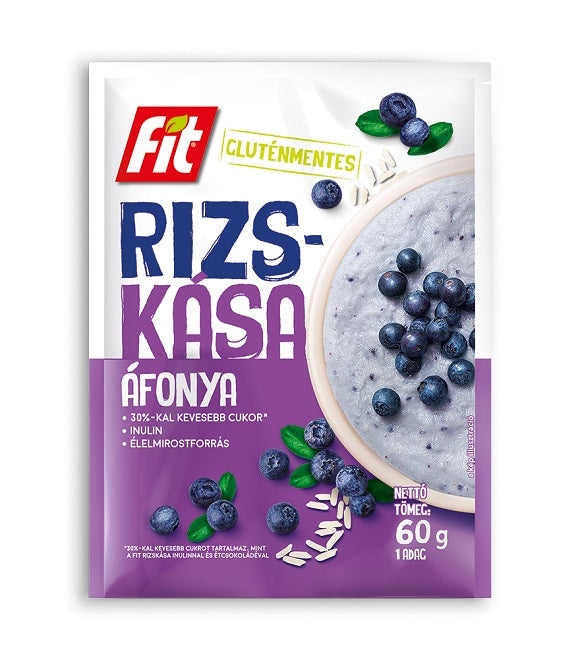 Fit Ryžová kaša s čučoriedkami 60 g - 90317