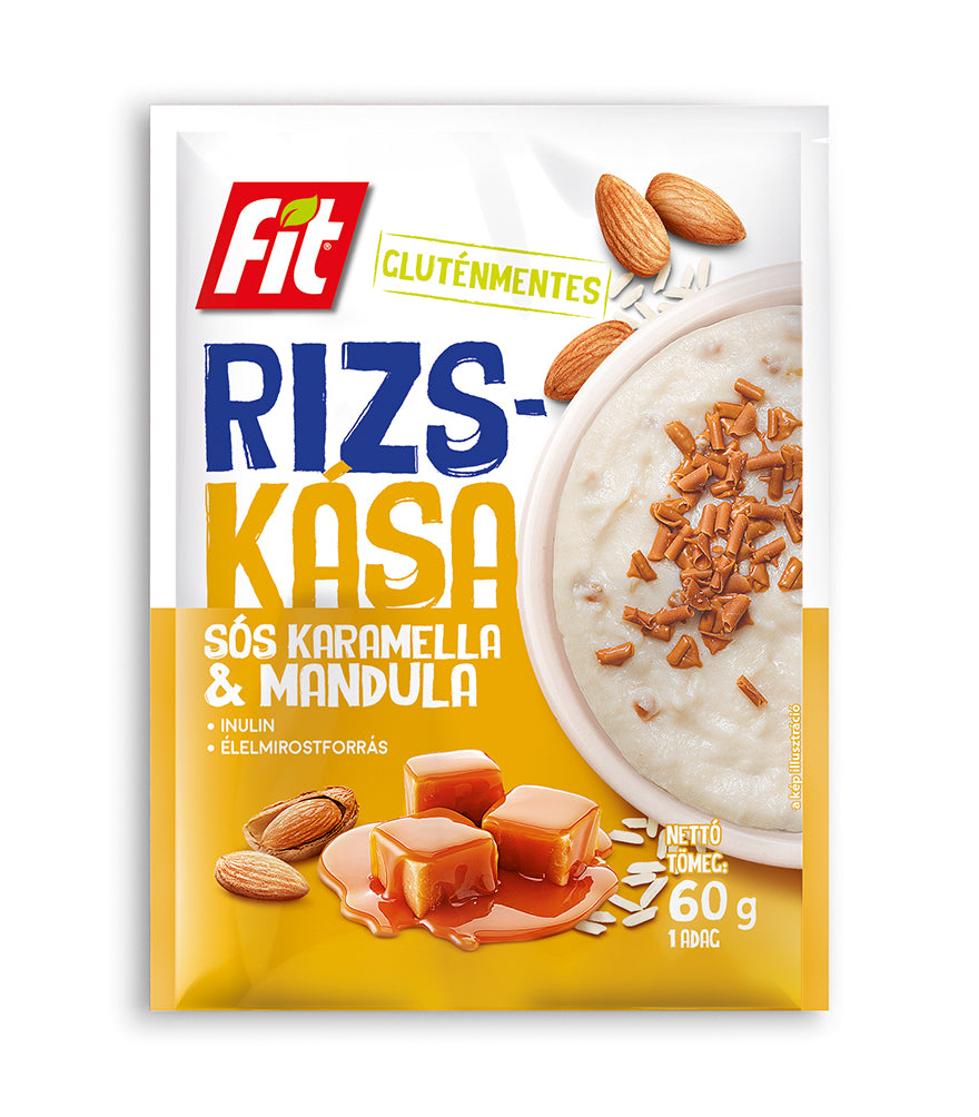 Fit ryžová kaša so slaným karamelom a mandľami 60 g - 89840