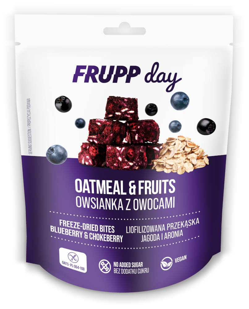 Frupp Day ovsené kocky s čučoriedkami a aróniou 25 g - 95864