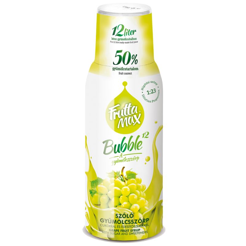 FruttaMax Bubble 12 hroznový ovocný sirup 500 ml