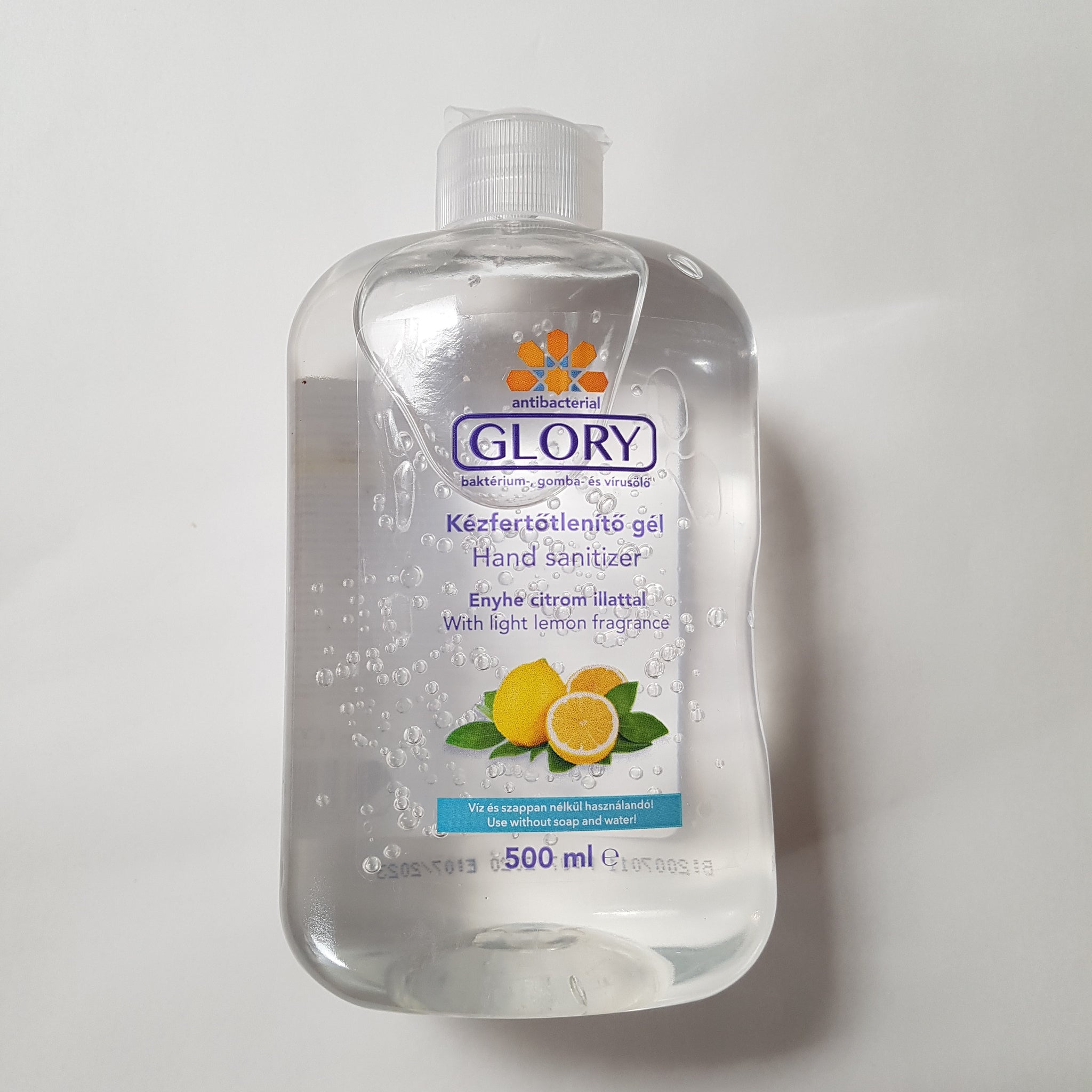 Glory dezinfekčný gél na ruky s citrónovou vôňou 500 ml - 10540