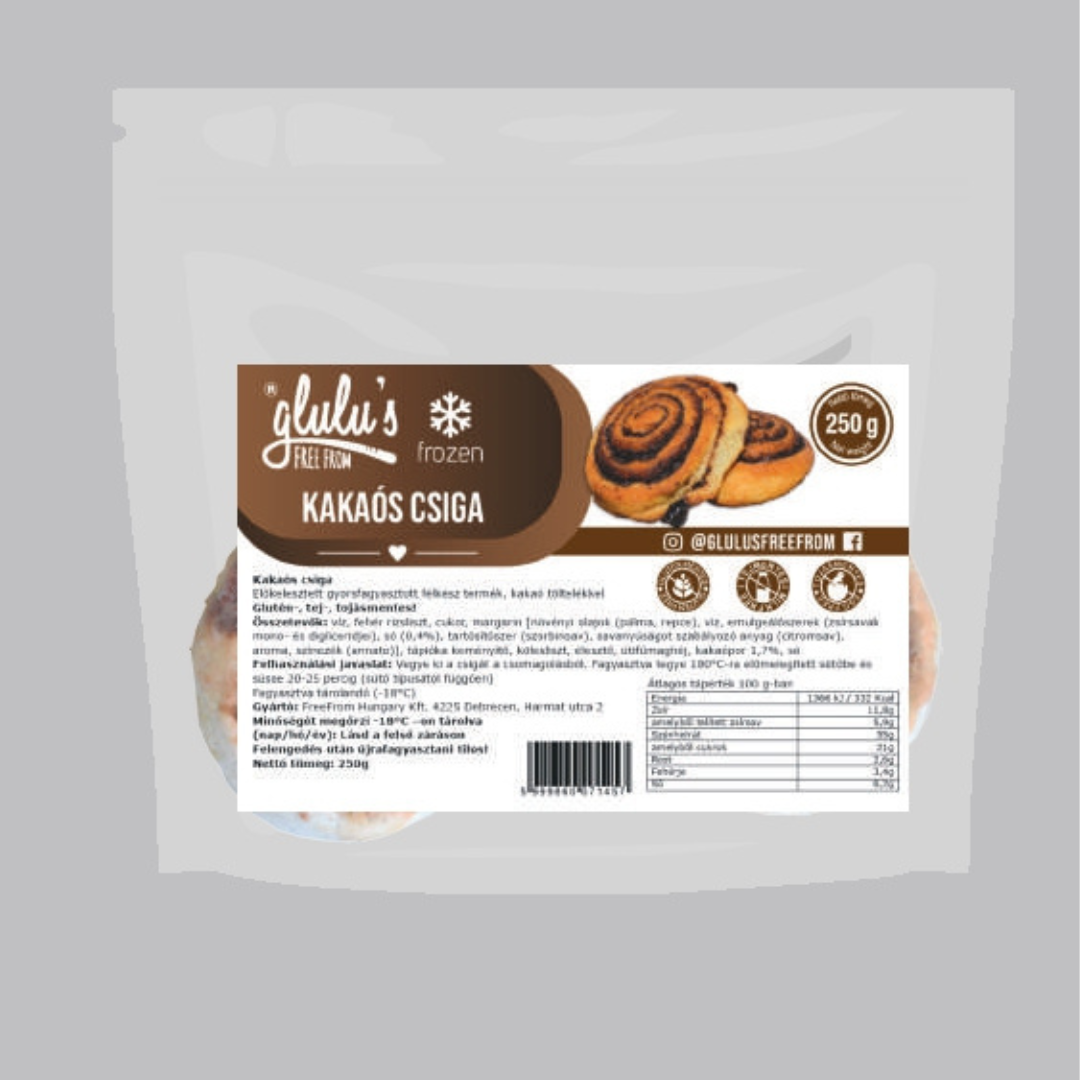 Glulu freefrom mrazené kakaové slimáky 250 g