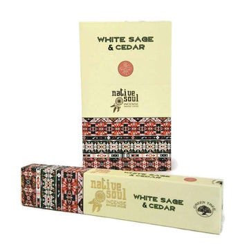 Green Tree kadiace tyčinky native soul biely šalviac cedrový 15 g