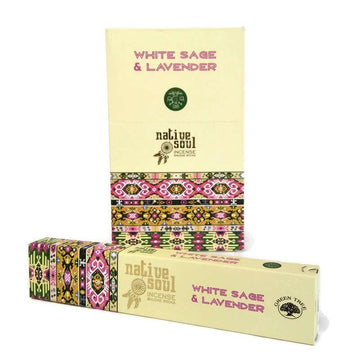 Zelená stromová fajčiarka native soul white sage lavender 15 g