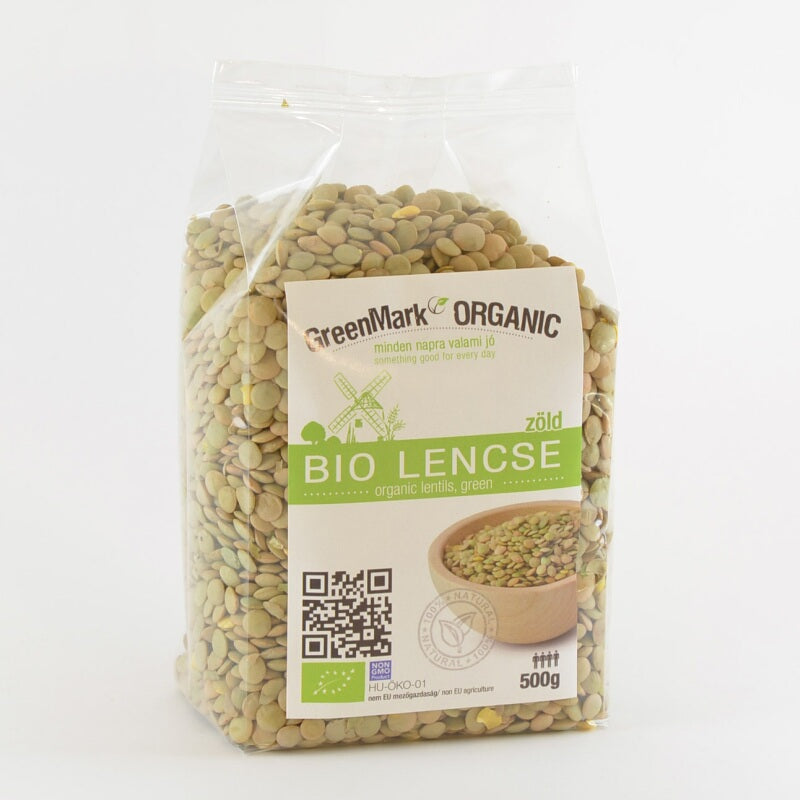 GreenMark Organic zelená šošovica 500 g - 26792