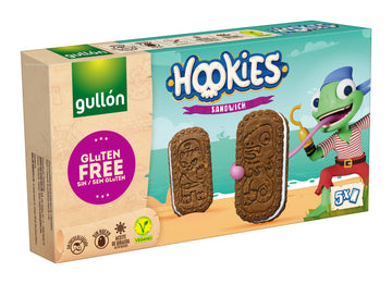 Gullon hookies bezgluténové kakaové sendvičové koláčiky s krémovou náplňou 230 g