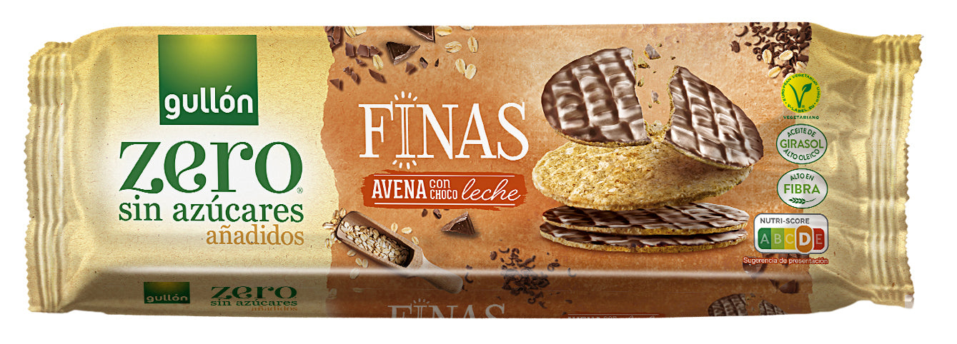 Gullón thins zero mliečna čokoláda ovsené koláče 150 g