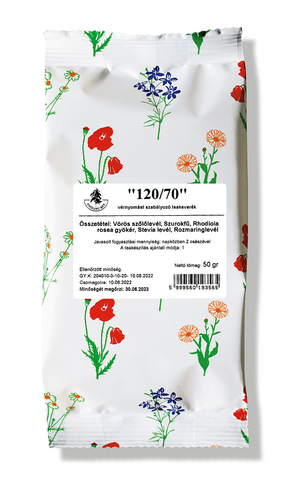 Gyógyfű Čajová Zmes na Zníženie Krvného Tlaku 50 g - 46618