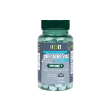 H&B zinok 25 mg + meďové tablety 120 ks