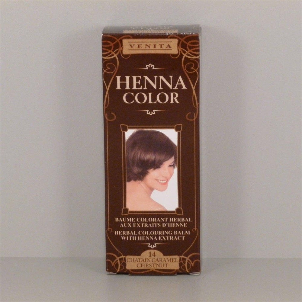 Venita Henna Color Prírodná krémová farba na vlasy v odtieni gaštan 75 ml - 40555