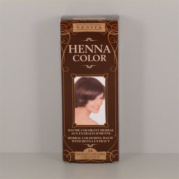 Venita Henna Color Prírodná krémová farba na vlasy v odtieni gaštan 75 ml - 40555